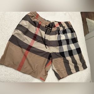Burberry Exaggerated Check Drawcord Swim Shorts XL